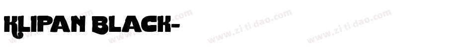 Klipan Black字体转换